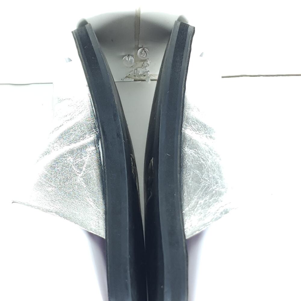 Jeffrey Campbell Women's US 6? Sliver Metallic Leather Toe Post Flat Sandals - Picture 16 of 16